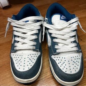 Nike Dunk Low Industrial Blue Sashiko Mens Sneakers Size 8